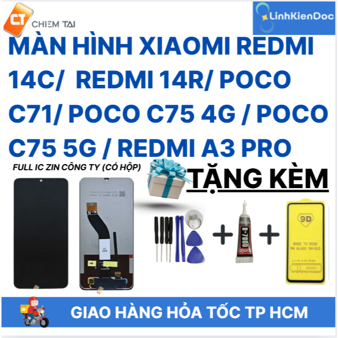 Màn hình Xiaomi Redmi 14C/ Redmi 14R/ Poco C71/ Poco C75 4G/ Poco C75 5G/ Redmi A3 pro full IC