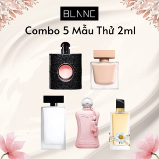 Combo 5 Lọ Mẫu Thử Dung Tích 2ml BLANC PERFUME, Set Vial Nước Hoa Nữ Nhẹ Nhàng Quyến Rũ Nổi Bật Dạng Chấm 2ml
