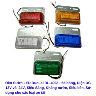  Đèn Sườn LED RunLai RL-4003 - 55 bóng DC 12V  24V Siêu Sáng Kháng nước Dùng cho các loại xe tải 