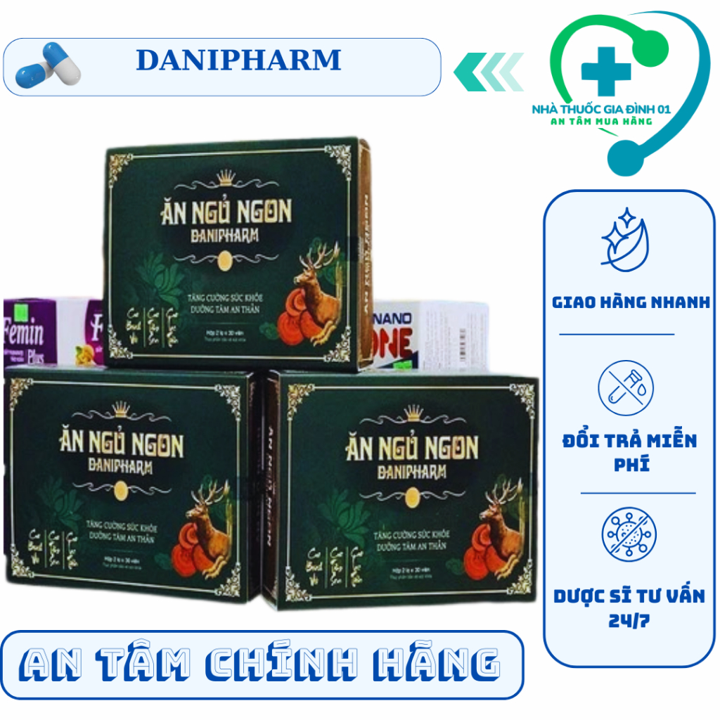 [CHÍNH HÃNG]  Ăn ngon ngủ ngon DANIPHARM, tạo giấc ngủ sâu, ngủ ngon giấc