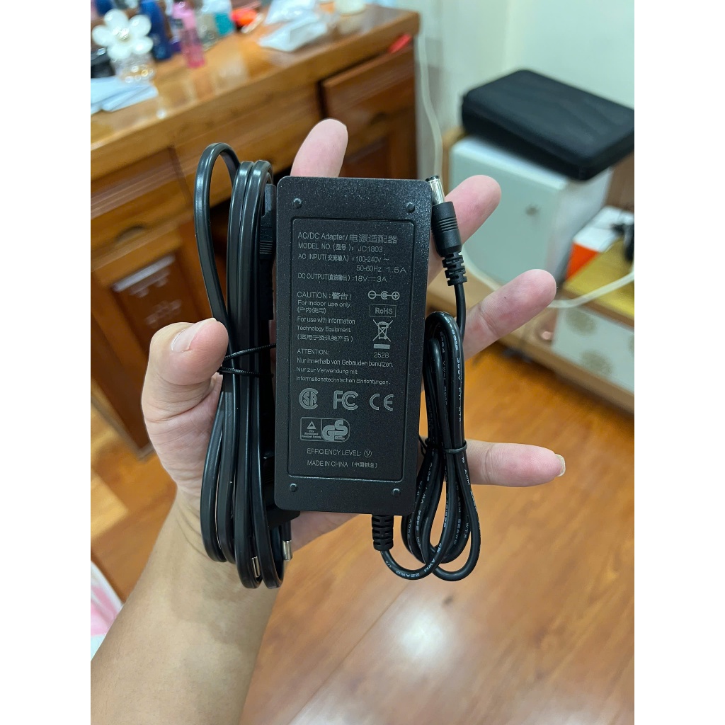 🔌 Adapter Nguồn 18V 3A Loại Xịn – Chất Lượng Cao, Bảo Hành 12 Tháng
