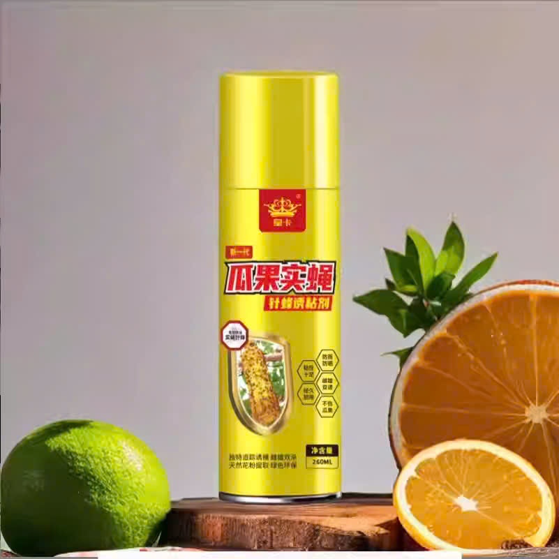 Chai Keo Xịt Bẫy Ruồi Vàng, Ruồi Giấm 260ml Hương Thơm Dẫn Dụ, Không Bị Rửa Trôi, An Toàn, Hiệu Quả