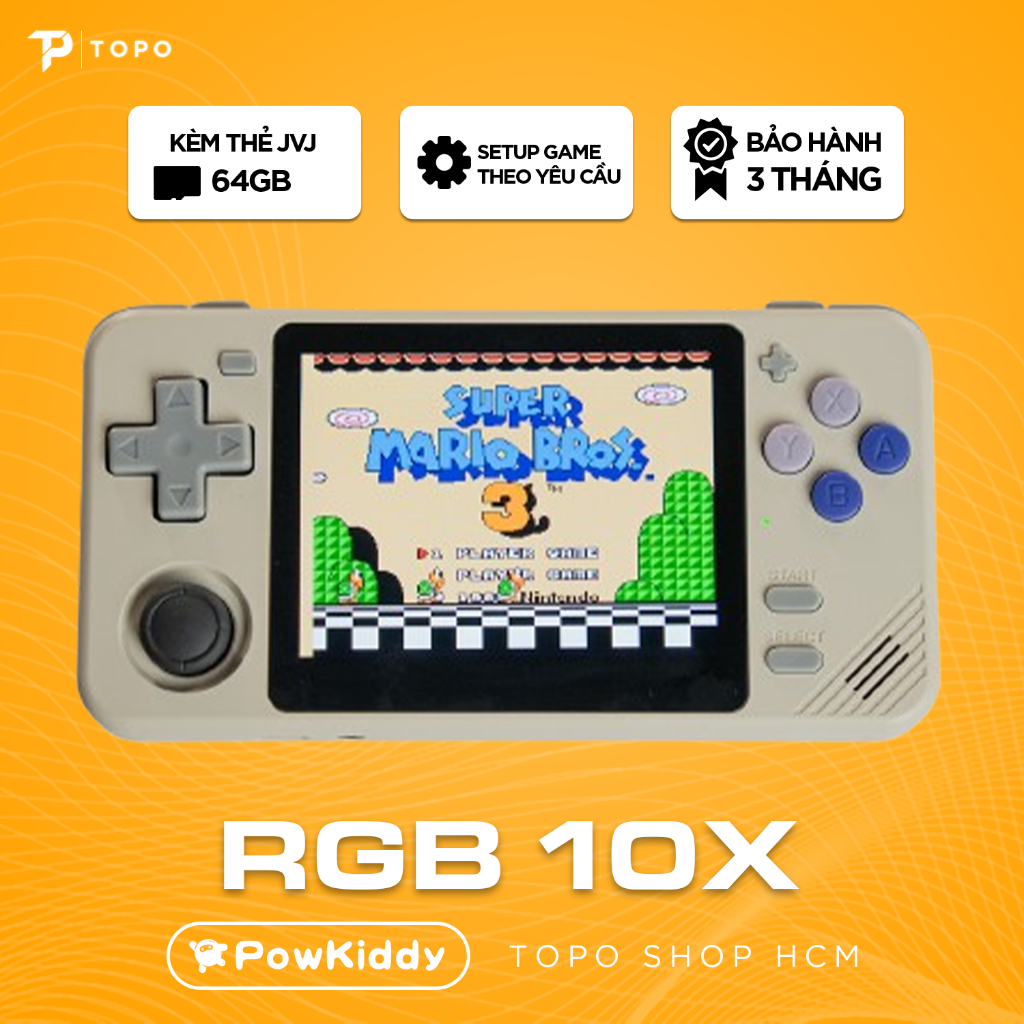 Máy chơi game RGB10X - Thẻ JVJ cài sẵn kho game hay, game Port + hệ điều hành ArkOS 2.0