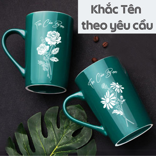 [12 HOA SINH NHẬT] Cốc sứ in hình 12 Loài Hoa Sinh Nhật KHẮC TÊN theo yêu cầu cá nhân hoá quà tặng