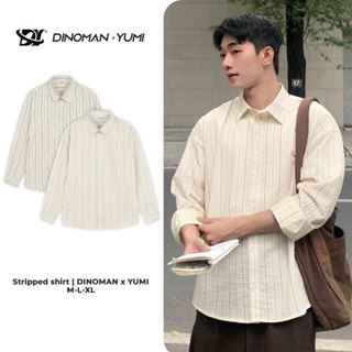  Áo Sơ Mi Kẻ Xốp Dinoman Chất Liệu Cotton Xốp Cao Cấp Mềm Mịn Form Over Size Basic Dễ Phối Đồ - SM014 