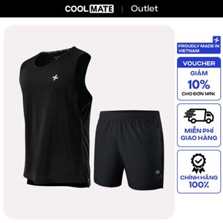 [Tặng short mặc nhà đơn 349k] Set Đồ Thể Thao Tập Gym,Pickleball gồm Áo Tank Top Melange và Quần Short 5inch Coolmate