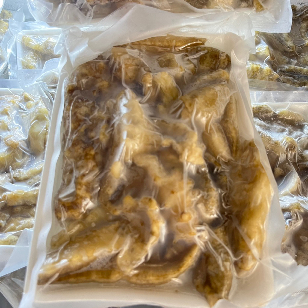 Hải Sâm Gai Vàng . Nhân sâm biển bổ dưỡng cho sức khoẻ. Khay 500g đã làm sạch