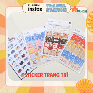 Sticker Hình Dán Các Mẫu Hoạt Hình Dễ Thương Trang Trí Máy Ảnh, Sổ Tay Nhiều Mẫu Đa Dạng