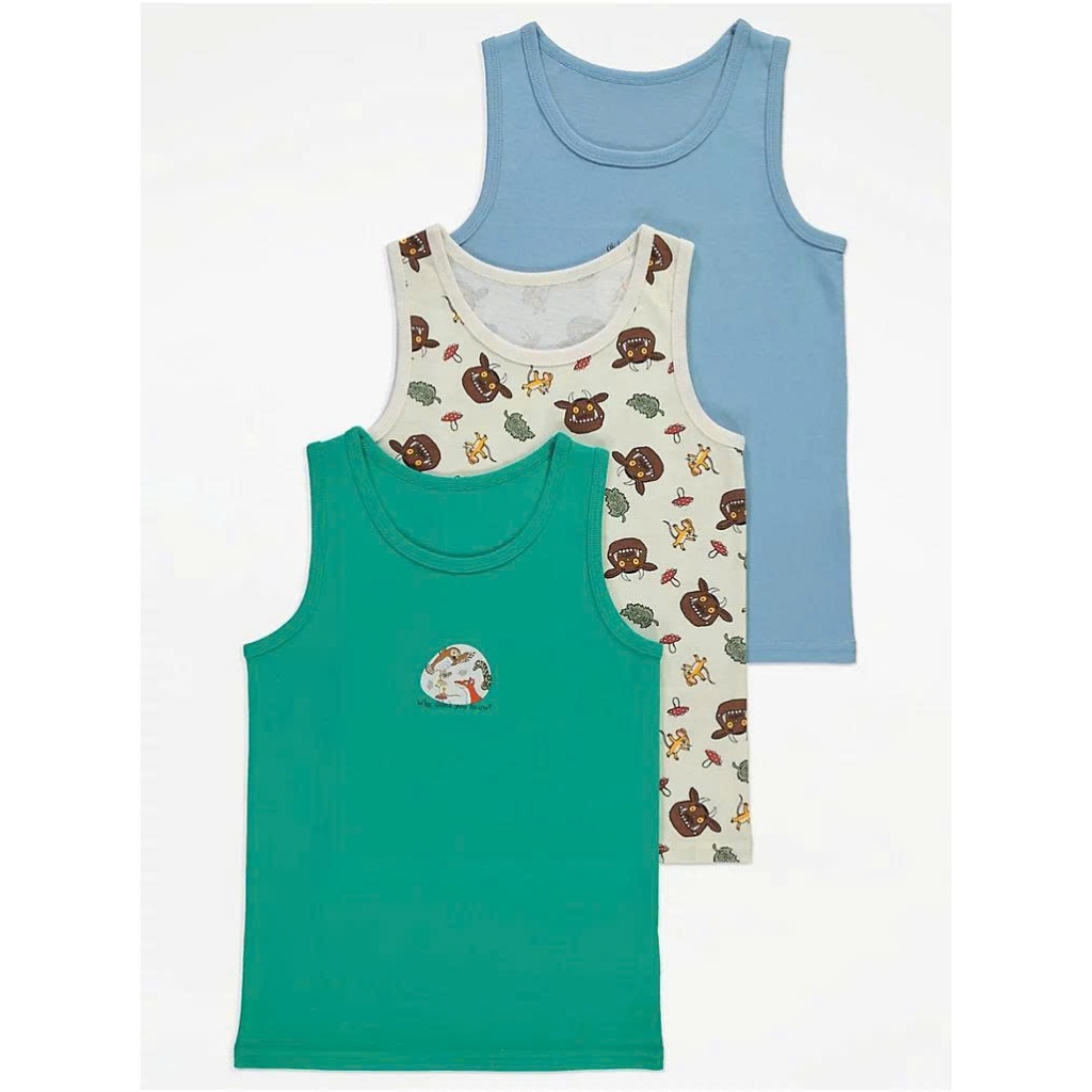 Set 3 áo ba lỗ thun cotton trẻ em Geo Uk