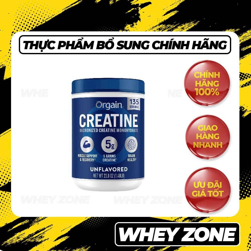 Creatine Orgain Nguyên Chất – Nạp Năng Lượng, Vượt Giới Hạn