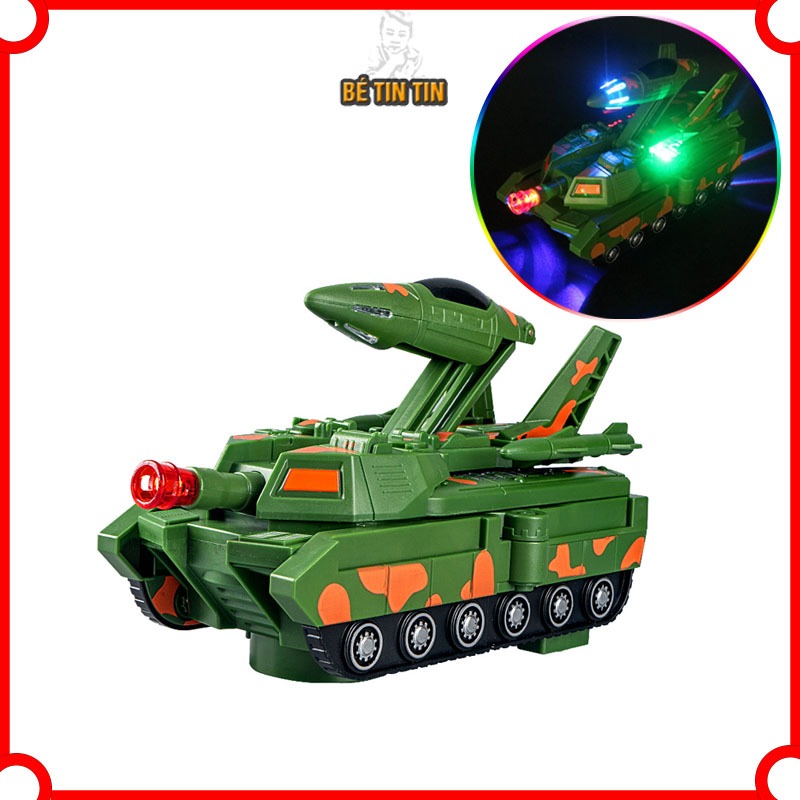 Đồ Chơi 2 In 1 Xe Tăng Có Thể Biến Hình, Đồ Chơi Máy Bay Biến Hình, Xe Tăng Biến Hình Tự Động, Có Đèn, Có Nhạc, Chạy Pin