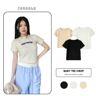 Áo Thun Baby Tee, Áo Phông Unisex Tay Lỡ By CARADLA BST40 Dream Chất Cotton Mềm Mát Form Rộng Cho Nam Nữ