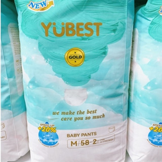 Tã Bỉm YUBEST Gold Angel dán/ quần cho bé NB90/ S62/ M60/ L52/ XL50/ XXL46/ XXXL44