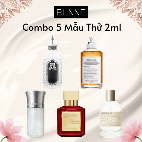 Combo 5 Lọ Mẫu Thử Dung Tích 2ml Unisex BLANC PERFUME, Set nước hoa Diptique, Set Vial Nước Hoa Lôi Cuốn, Sang Trọng