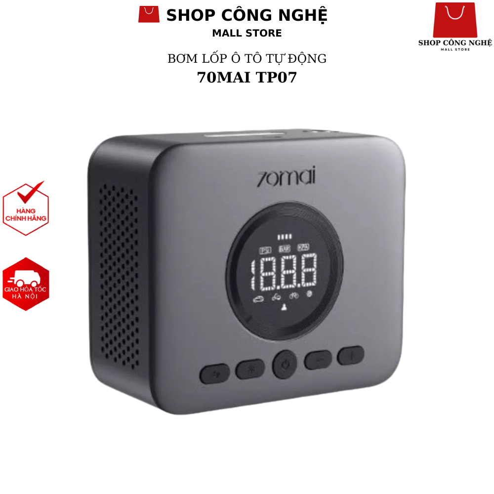 Máy bơm lốp cầm tay 70mai TP07 pin sạc 5200mAh - Máy bơm lốp 70mai TP03 - Bảo hành 6 tháng
