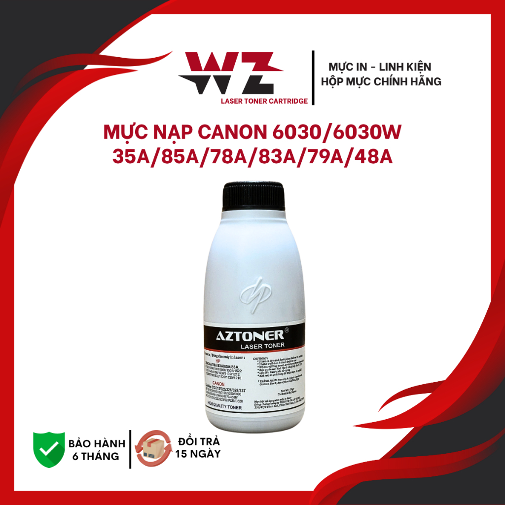 Mực nạp máy in Canon LBP 6030 / 6030w - 35A/85A/78A/83A/79A/48A - HP 1005/1006/1102