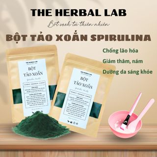 [Tặng bộ dụng cụ đắp mặt] Bột Tảo xoắn nguyên chất The Herbal Lab - Đã Được Kiểm Nghiệm - Bột thiên nhiên HANDMADE