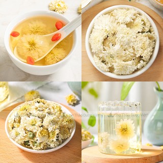 Hoa cúc trắng 100g, trà hoa cúc khô, nguyên bông trắng đẹp, trà bạch cúc, tốt cho sức khoẻ