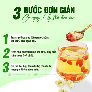 Hoa cúc trắng 100g, trà hoa cúc khô, nguyên bông trắng đẹp, trà bạch cúc, tốt cho sức khoẻ