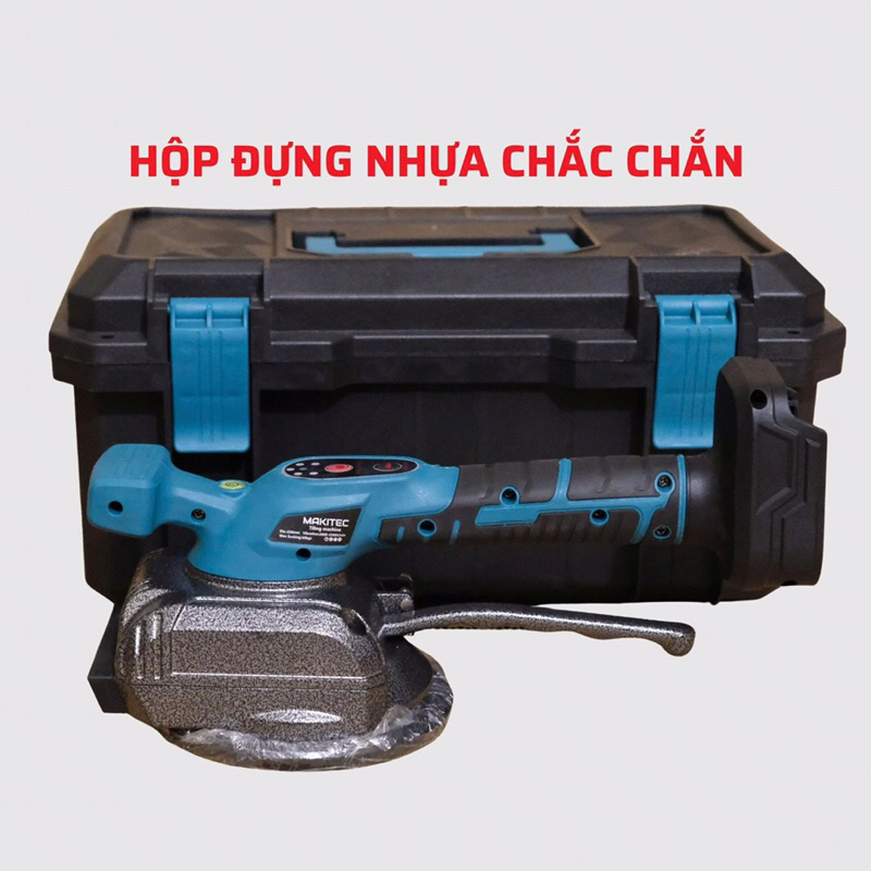 Máy ốp lát gạch máy đầm rung dùng pin Makitec  18-21V chân phổ thông, nút cảm ứng, 5 cấp tốc rung, đ