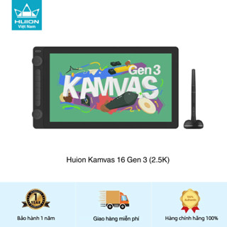[NEW] Bảng Vẽ Màn Hình HUION Kamvas 16 (Gen 3) Màn Hình 16 Inch Độ Phân Giải 2.5K Bút 16K Lực Nhấn