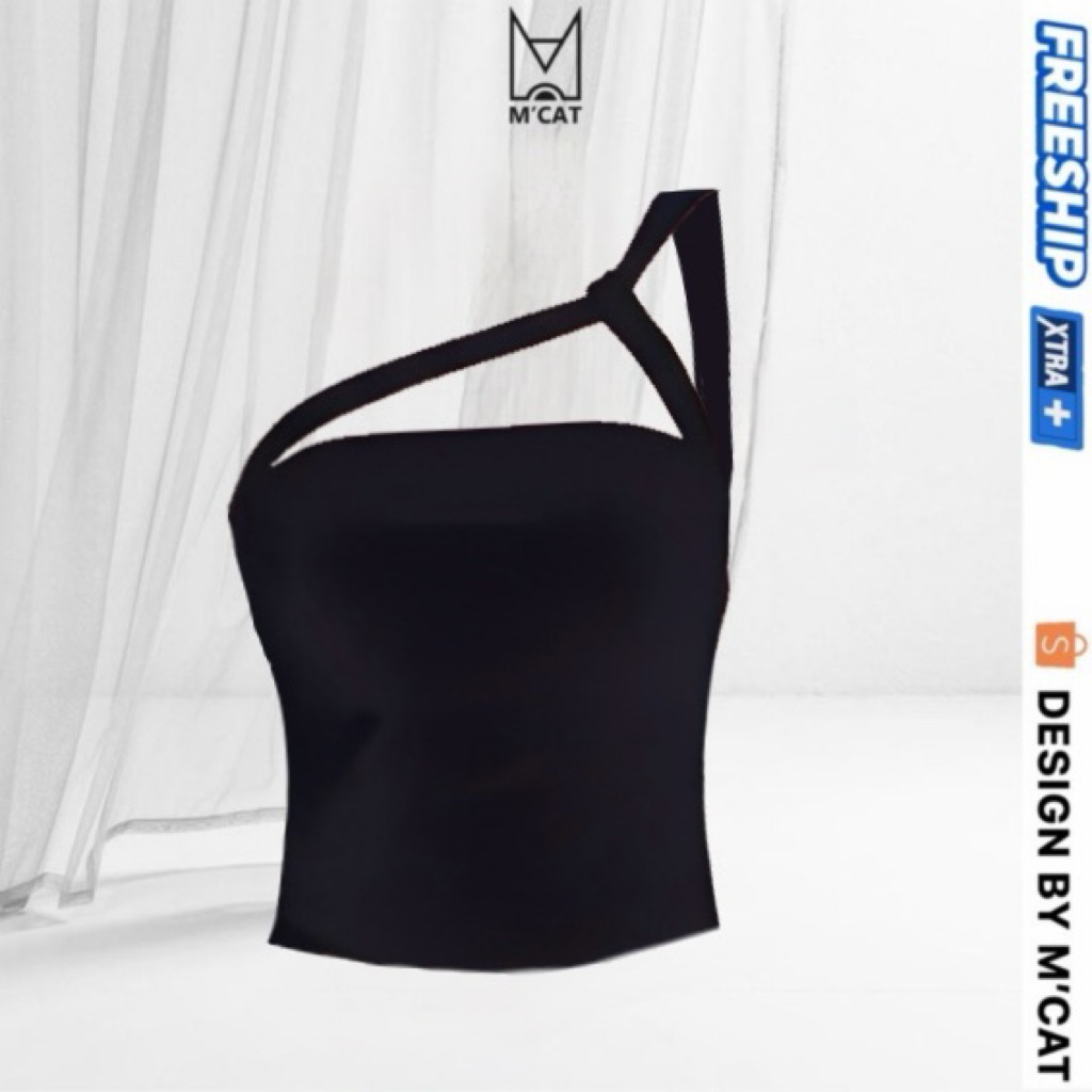 Áo ống tube phối viền vai