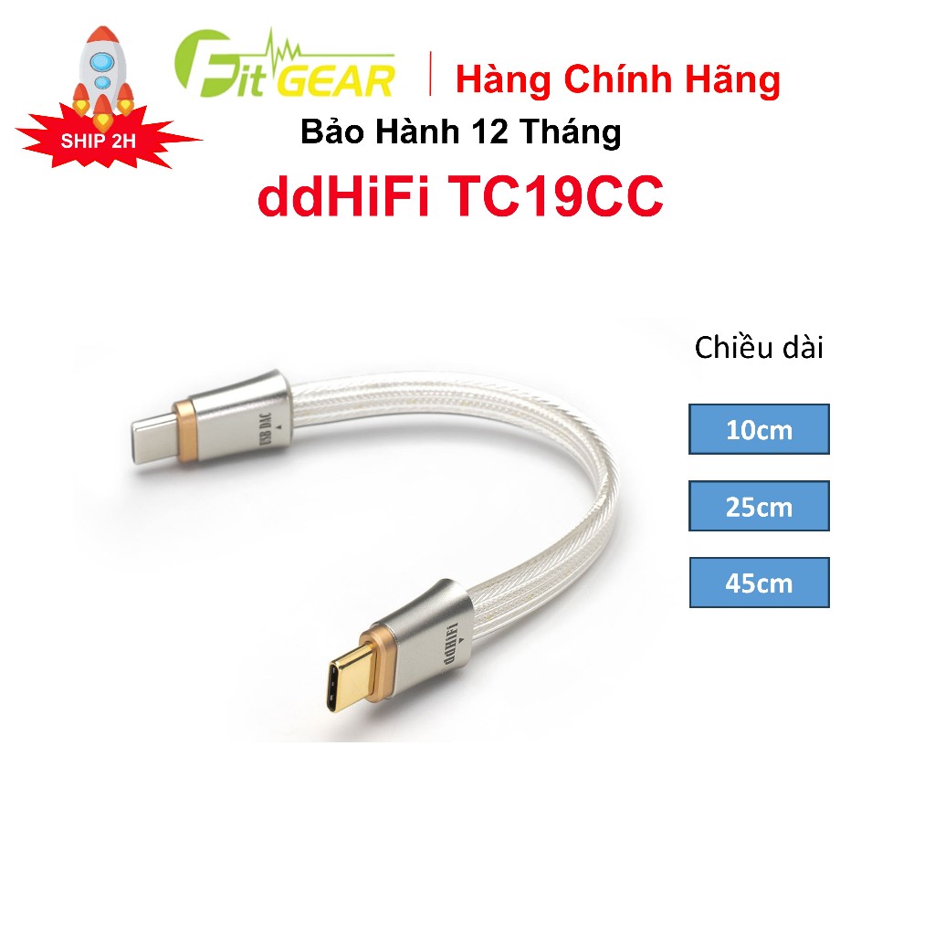 Dây USB C ra USB C ddHiFi TC19CC Chính Hãng - Bảo Hành 12 Tháng