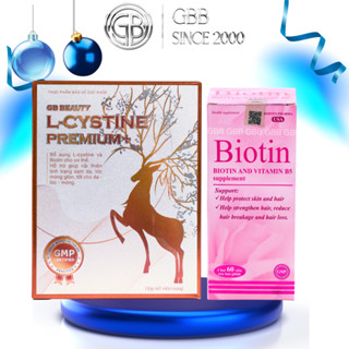 COMBO mọc tóc, đẹp da L cystine 500mg và Biotin( L cystine hộp 60 viên, Biotin 60 viên)