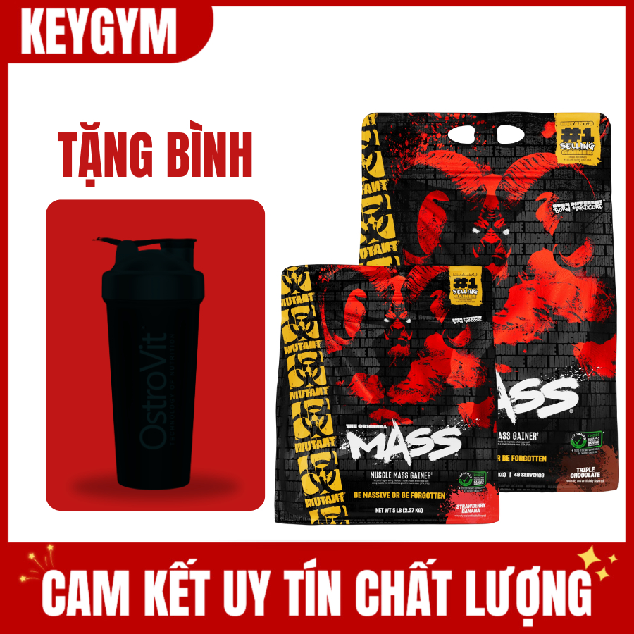 [PROFIT][TẶNG BÌNH] Sữa Bổ Sung Dinh Dưỡng Mutant Mass 15Lbs ~ 6.8 kg, 5Lbs ~ 2.27 kg - KEYGYM