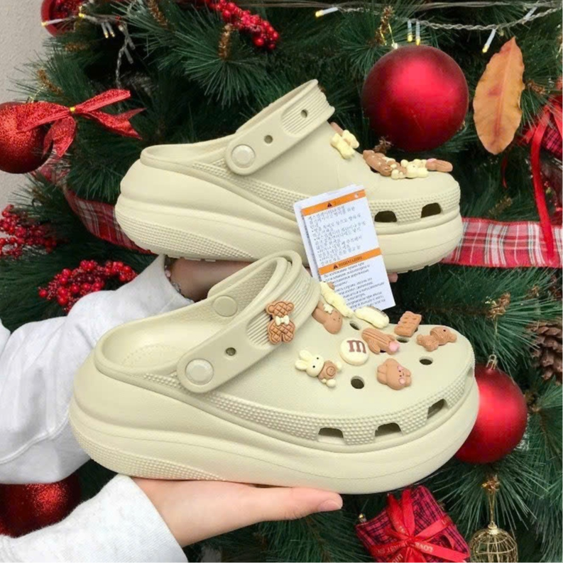 Giày Sục CROSS Classic Crush 7cm Siêu Hottrend (Tặng Kèm 8 Sticker 3D Ngẫu Nhiên) , Giày Clog Nữ Cro