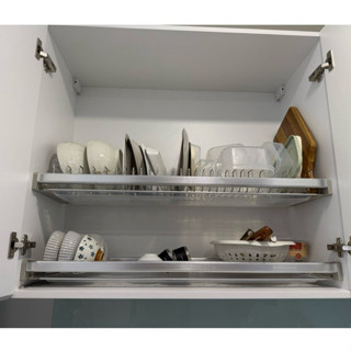Kệ bát đĩa cố định 2 tầng EUROGOLD Nan Tròn Inox 304, Phụ kiện tủ bếp