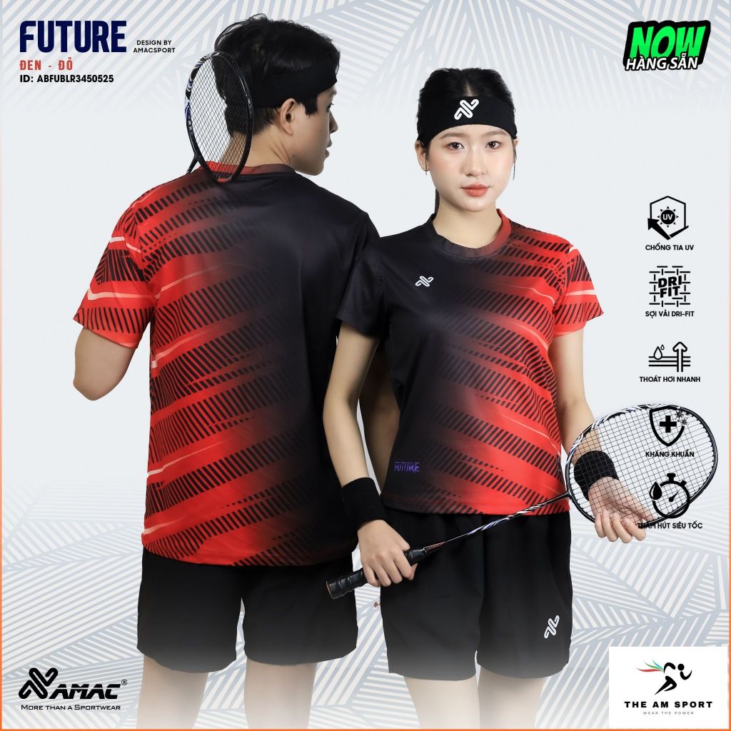 [In Tên & Số] Bộ Quần Áo Cầu Lông AMAC Future - Thoáng Mát, Thấm Hút Tốt | The AM Sport