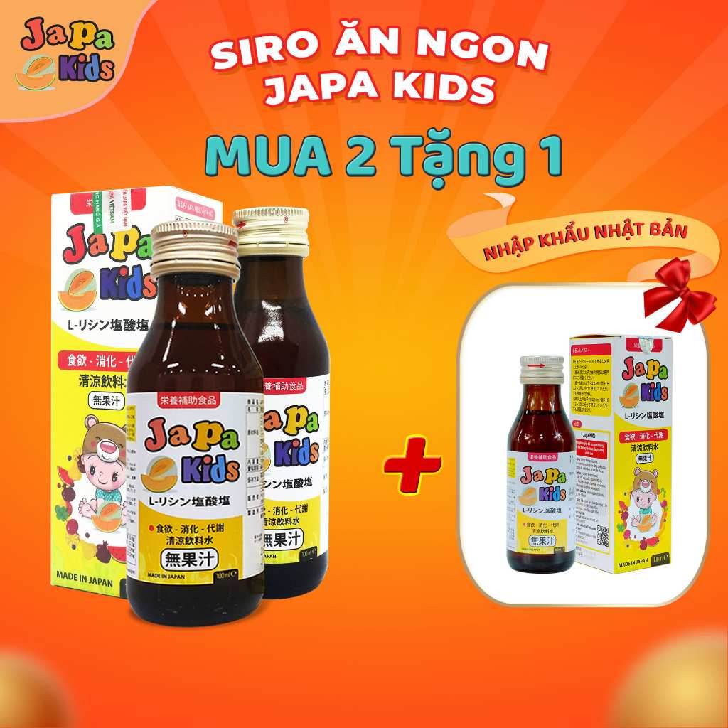 Mua 2 Tặng 1 Siro Ăn Ngon Japa Kids Nhập Khẩu Nhật – Giúp Bé Hết Biếng Ăn Tăng Cân Khỏe Mạnh Chính Hãng
