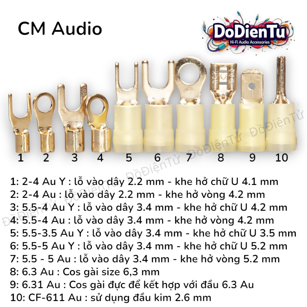2 chiếc - Đầu cos điện CM Audio Grade Cryo -196