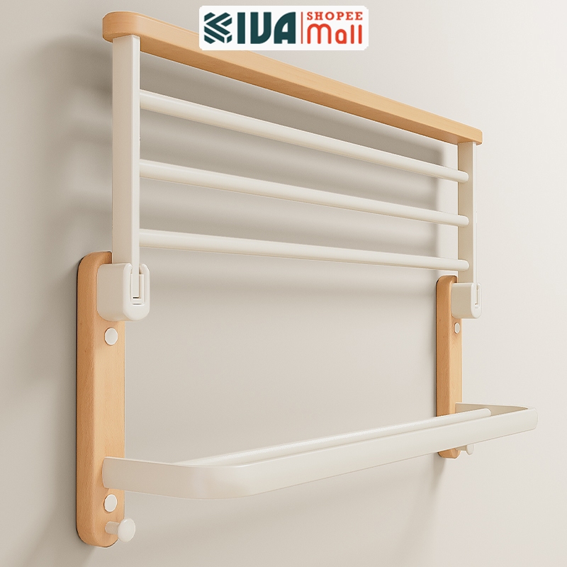 Bộ sưu tập kệ nhà tắm, phòng tắm chất liệu gỗ sồi, màu trắng, thương hiệu KIVA, lắp đặt dễ dàng.