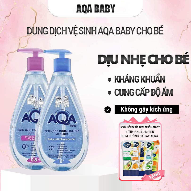 Dung Dịch Vệ Sinh AQA BABY Cho Bé Từ 0 Đến 8 Tuổi 250ml Của Nga