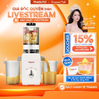 Máy Ép Chậm Masuto MSJuice Thế Hệ Mới 120W - 0,6L Ép Nguyên Quả Kiệt Bã, Máy Ép Trái Cây, Ép Cần Tây,Làm Nước Ép Hoa Quả