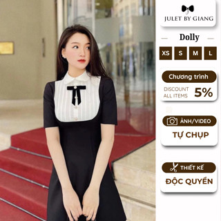 Váy đầm liền nữ tiểu thư ngắn nữ Dolly  Juletbygiang mùa hè đi đám cưới đi tiệc đi chơi đáng yêu