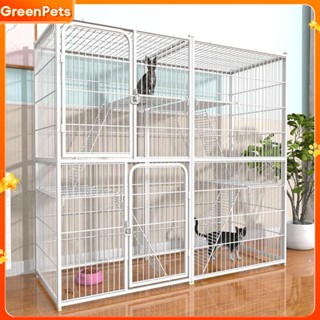 GreenPets.VN Chuồng Mèo Size Lớn 2 Tầng/3 Tầng Rộng Rãi Thoáng Mát Cao Cấp【Nuôi Nhiều Mèo 