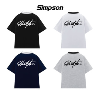 Áo Polo Boxy SolidStu Thêu Nổi Simpson Polo Unisex Nam Nữ Oversize - PS15