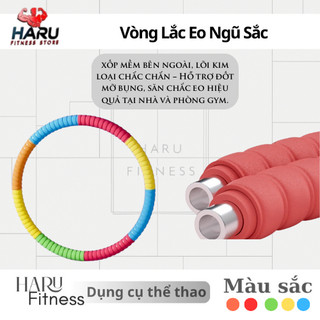 Vòng Lắc Eo Ngũ Sắc HR76 – Lõi Thép Bọc Xốp Mềm, Giảm Mỡ Bụng, Eo Thon – Có 3 size 1,5kg, 2kg, 2,5kg