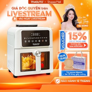  Nồi Chiên Không Dầu Masuto MSKing 6L-1700W 2 Tầng Đốt Nồi Chiên Hơi Nước Phun Sương Vỏ Thép Cacbon 100% 