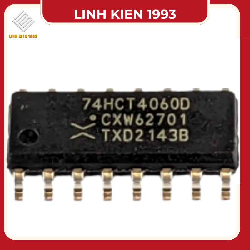 IC 74HC4060 – Bộ đếm & tạo dao động tần số cao 14-stage chân dán smd