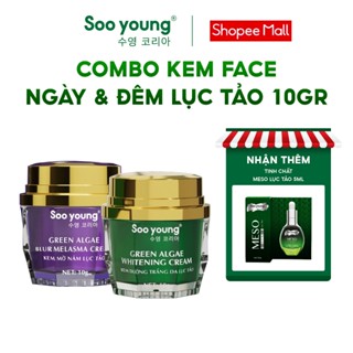 Kem Face Dưỡng Trắng & Mờ Thâm Nám Lục Tảo SOOYOUNG Chăm Sóc Làm Đẹp Da Ngày & Đêm 10gr