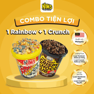  COMBO 2 HỦ 250G SOCOLA SỮA COCO CRUNCH + SOCOLA TRẮNG RAINBOW MALAYSIA 