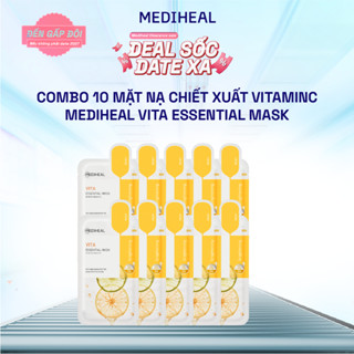  Combo 10 Mặt Nạ Mediheal Essential Mask Dưỡng Sáng Làm Dịu Và Cấp Ẩm Da ml 