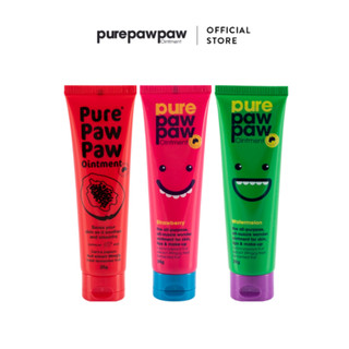  Combo 3 Kem Dưỡng Môi Cấp Ẩm Đa Năng Pure Paw Paw Ointment - Original & Strawberry & Watermelon 25g 