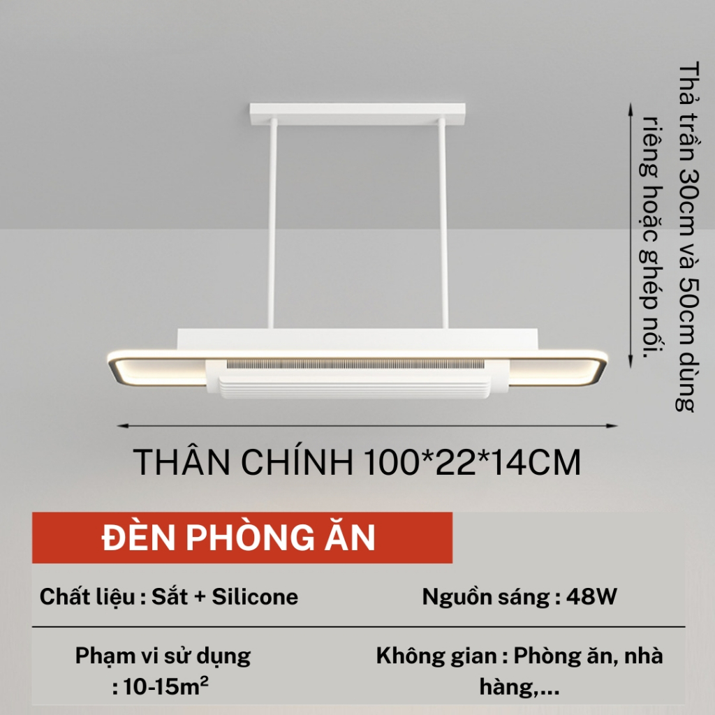 Quạt Đèn Trần Không Cánh Decor–Điều Khiển Từ Xa,6 Tốc Độ Gió,Đèn LED 3 Chế Độ,Phong Cách Hiện Đại | BigBuy360 - bigbuy360.vn