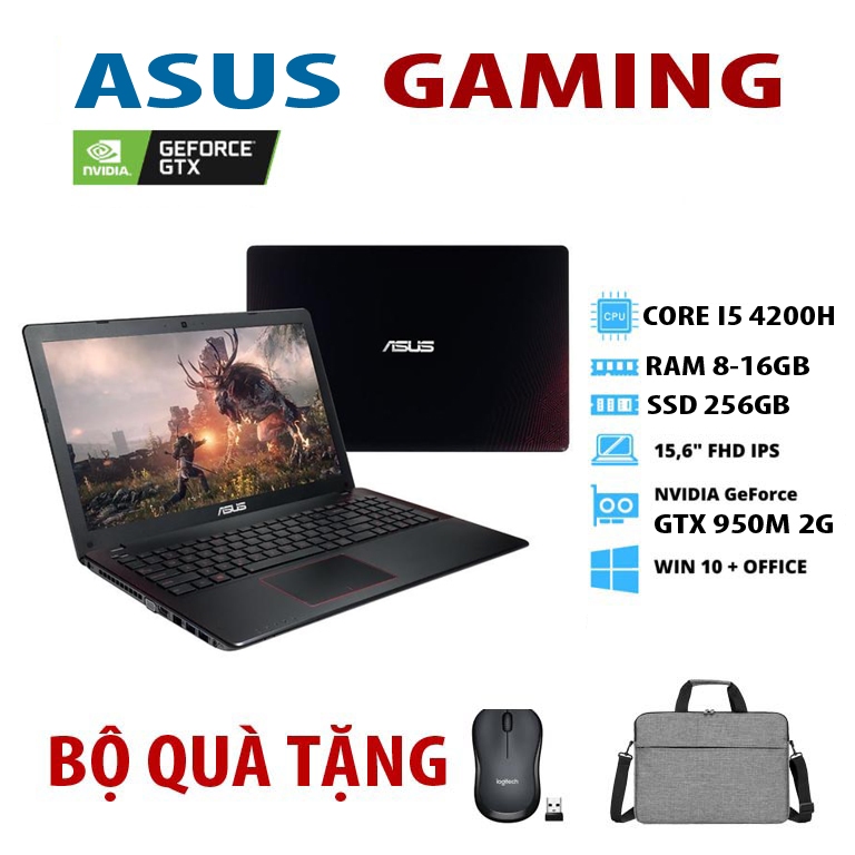 [Gaming] Asus X550JX X550JK core i5 4200H card đồ họa rời GTX 950M 2GB màn full HD chiến tốt nhiều l