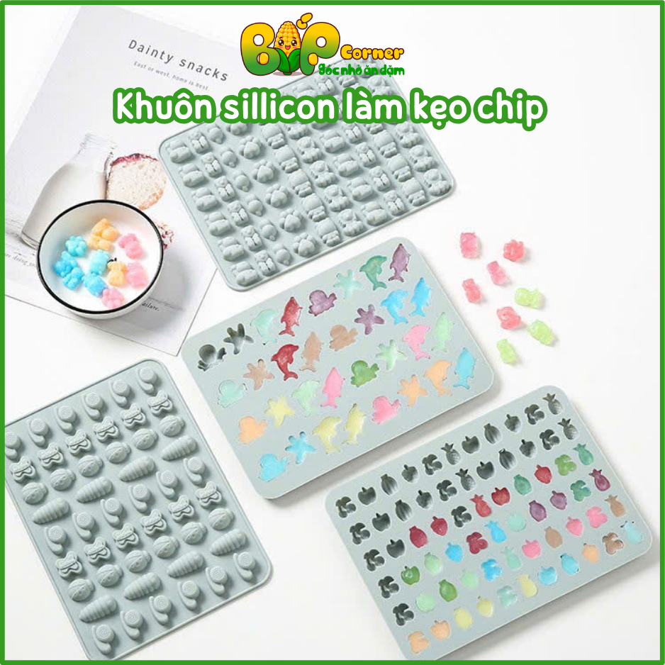 Khuôn Silicon Làm Kẹo chip chip/ Socola/Thạch/Đá/Pudding